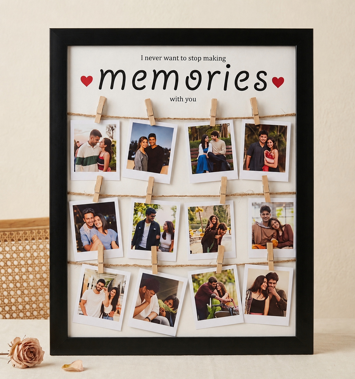 Personalized Memories Photo Collage Frame | Frame for Couples & Gifts