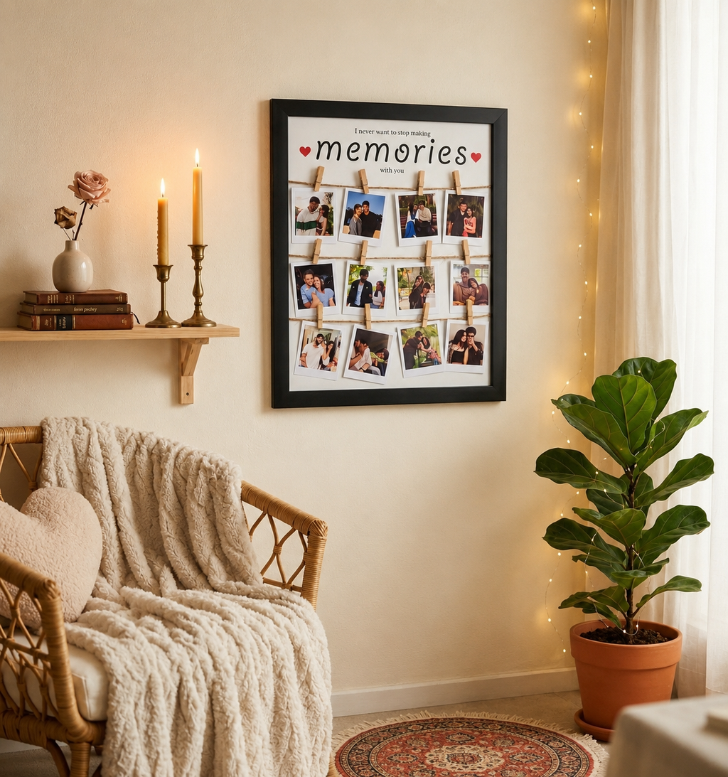 Personalized Memories Photo Collage Frame | Frame for Couples & Gifts