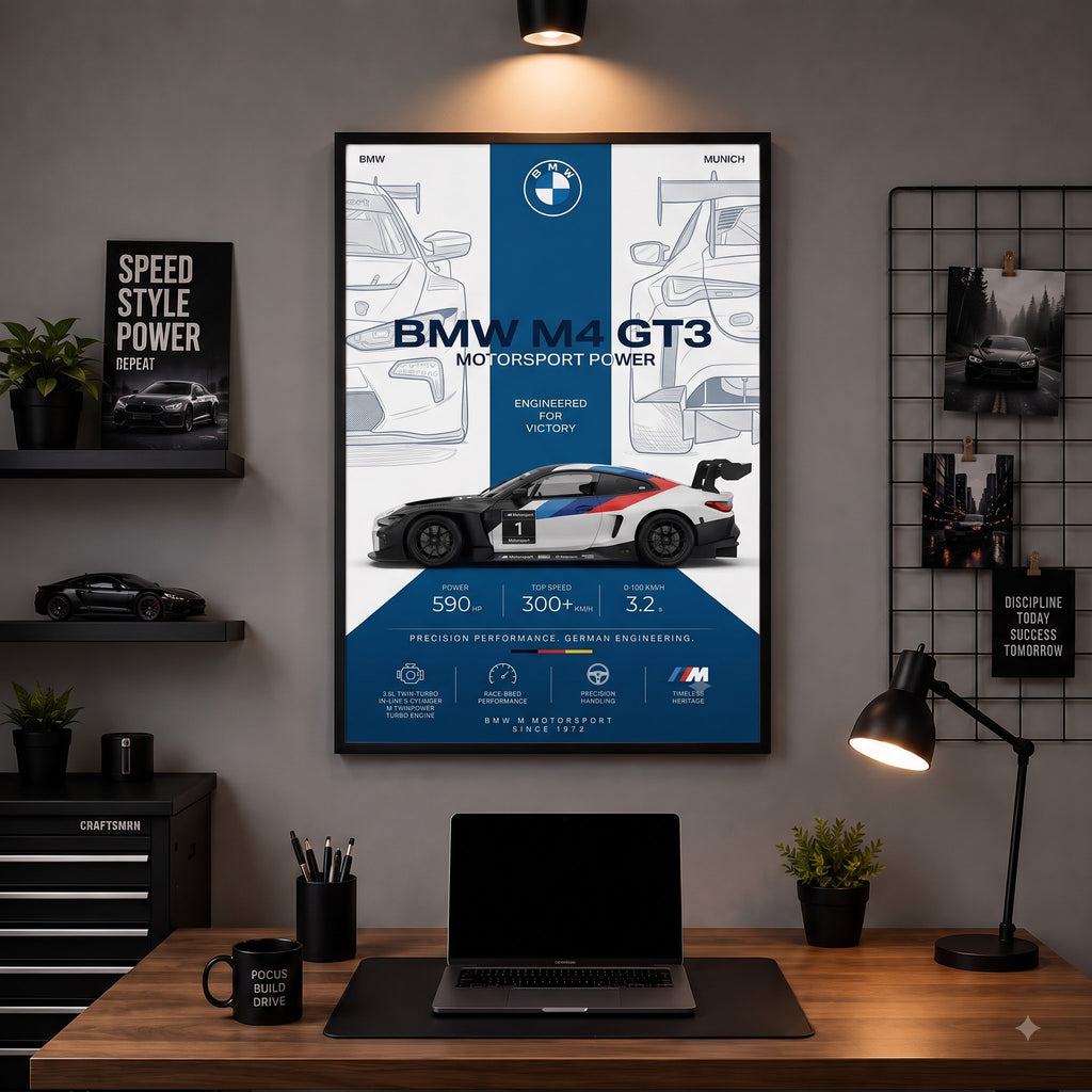 BMW M4 GT3 Motorsport Beast Wall Frame