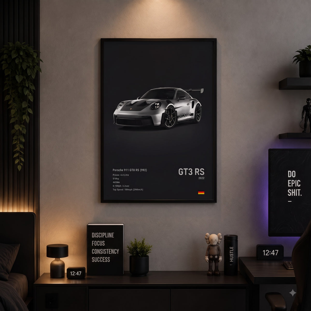 Porsche 911 GT3 RS Track Wall Frame