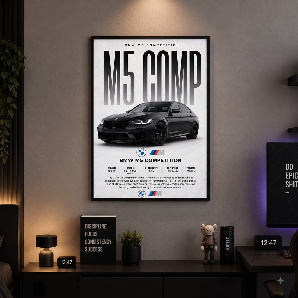 BMW M5 Competition Street Beast Wall Frame