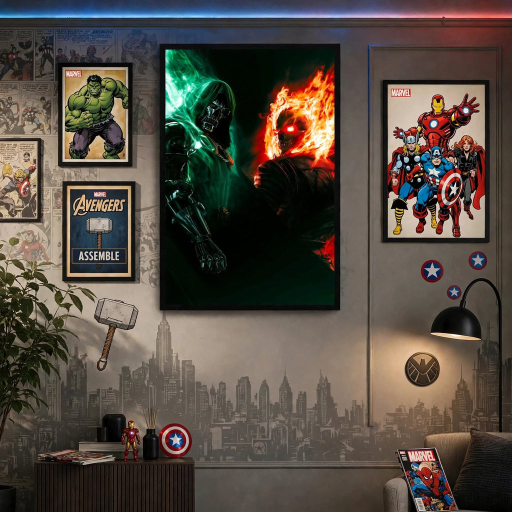 Doctor Doom & Ghost Rider — Power of Darkness Wall Frame
