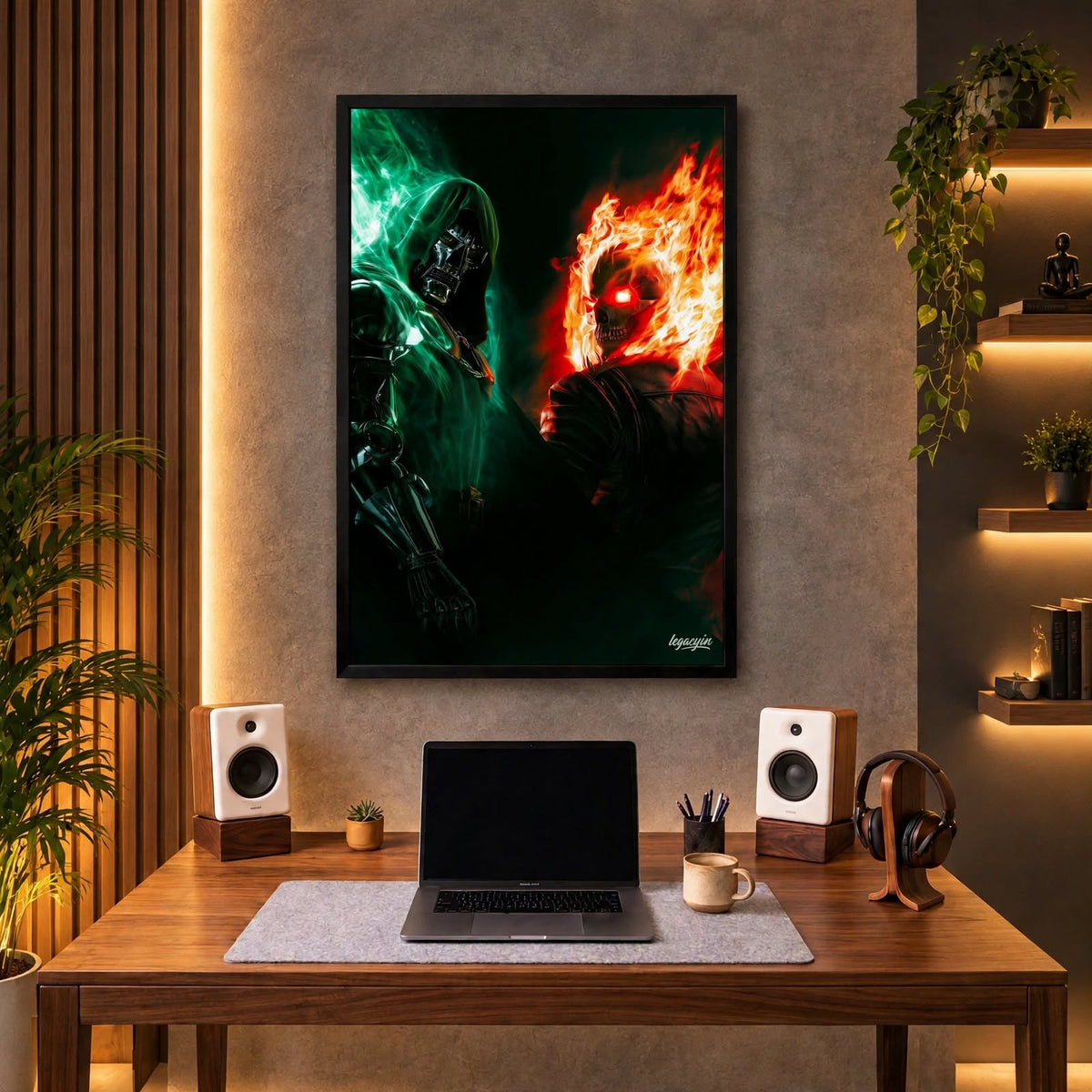 Doctor Doom & Ghost Rider — Power of Darkness Wall Frame