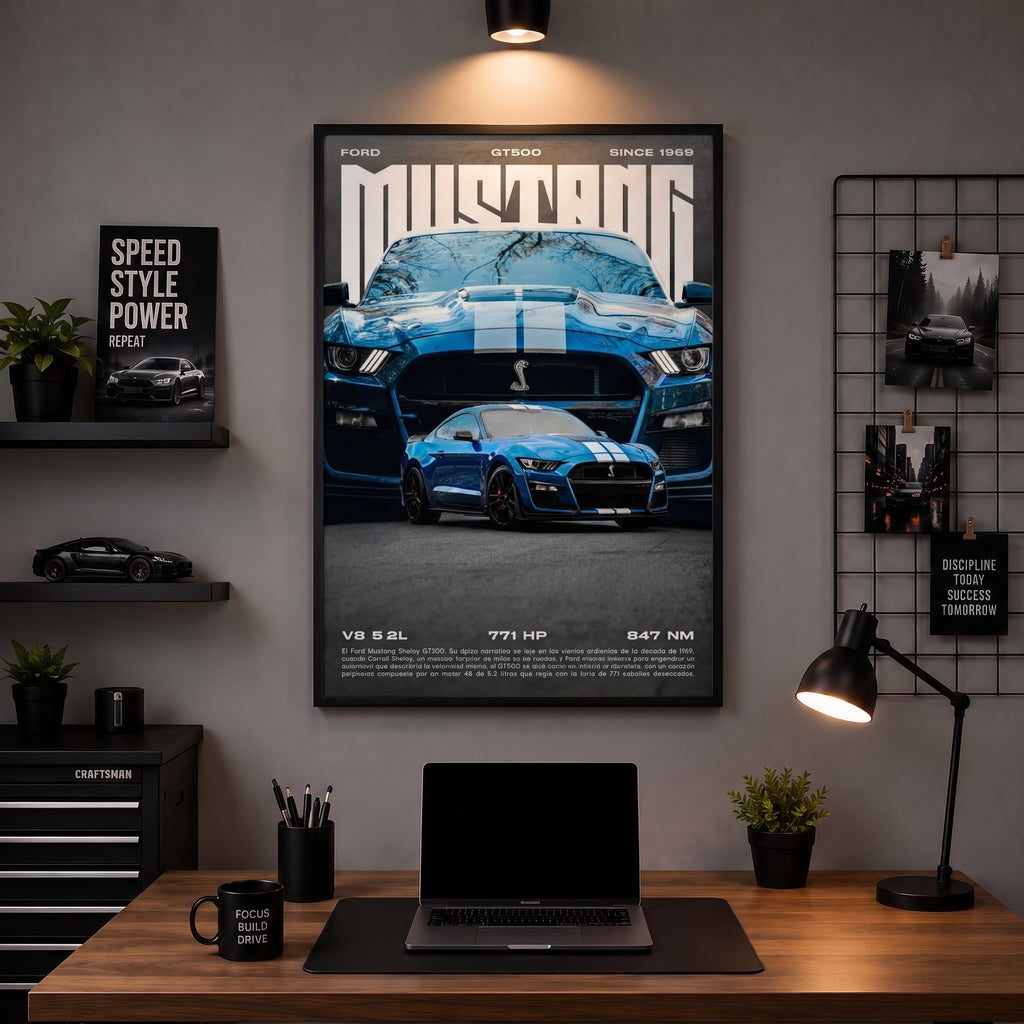 Blue Mustang GT500