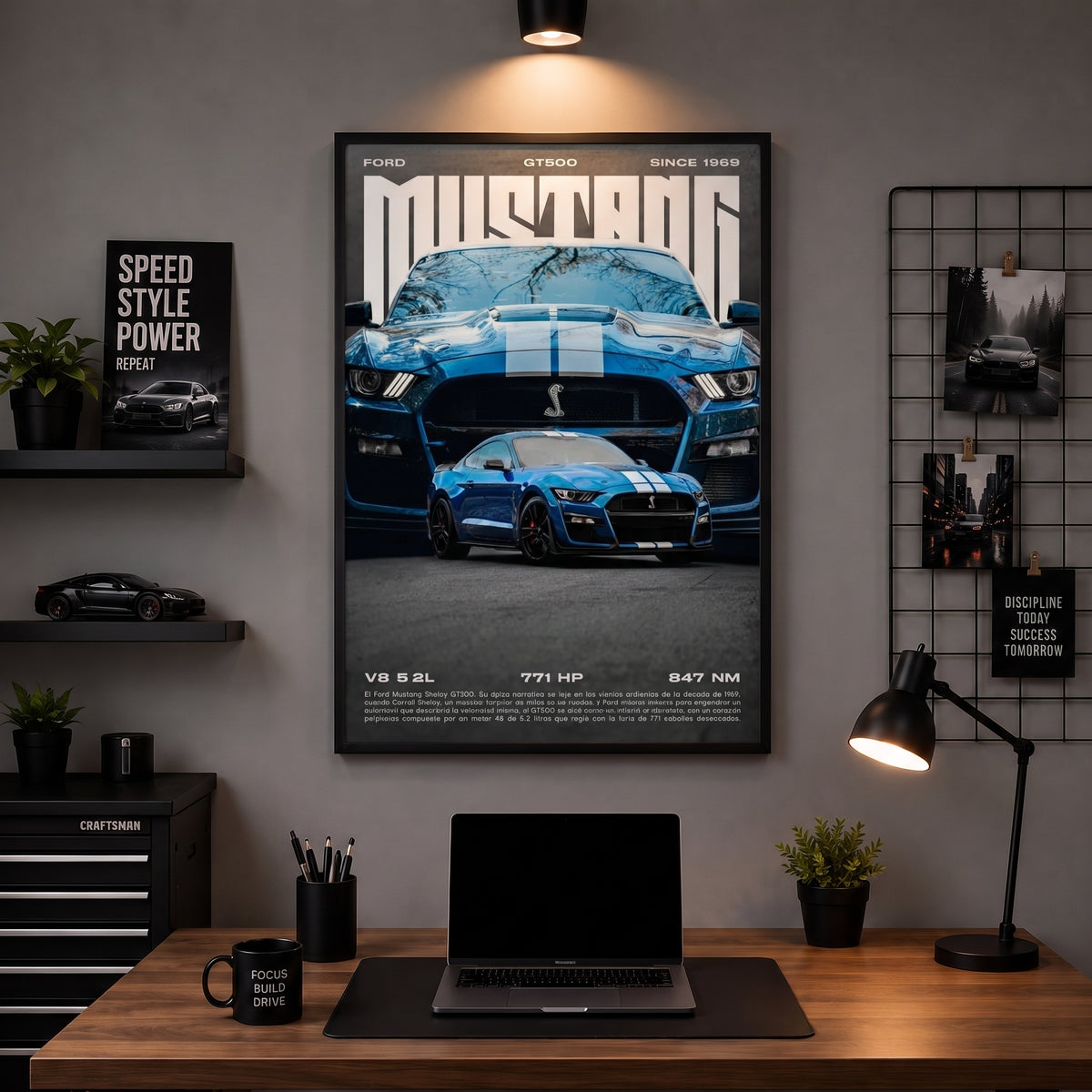 Blue Mustang GT500