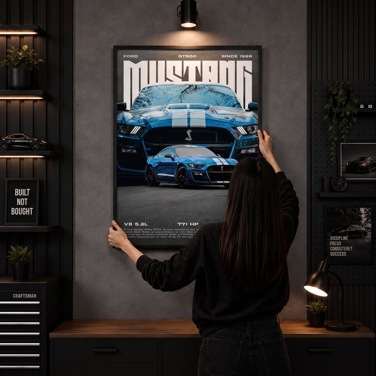Blue Mustang GT500