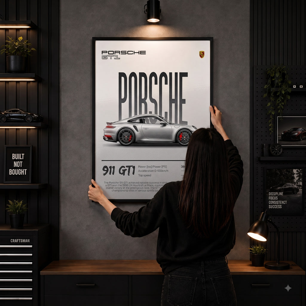 Porsche 911 GT1 – Racing Legend | Premium Wall Frame