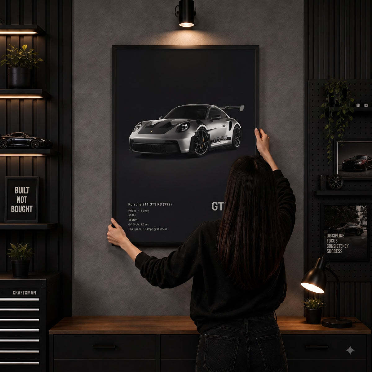 Porsche 911 GT3 RS Track Wall Frame