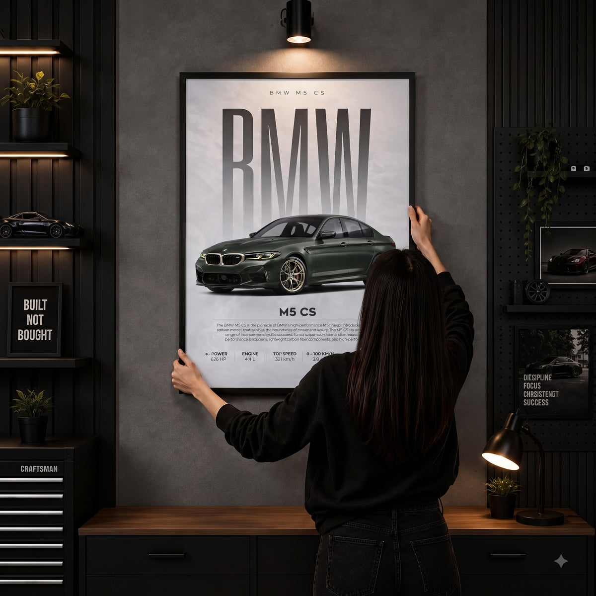 BMW M5 CS Green Edition – Premium Framed Wall Art