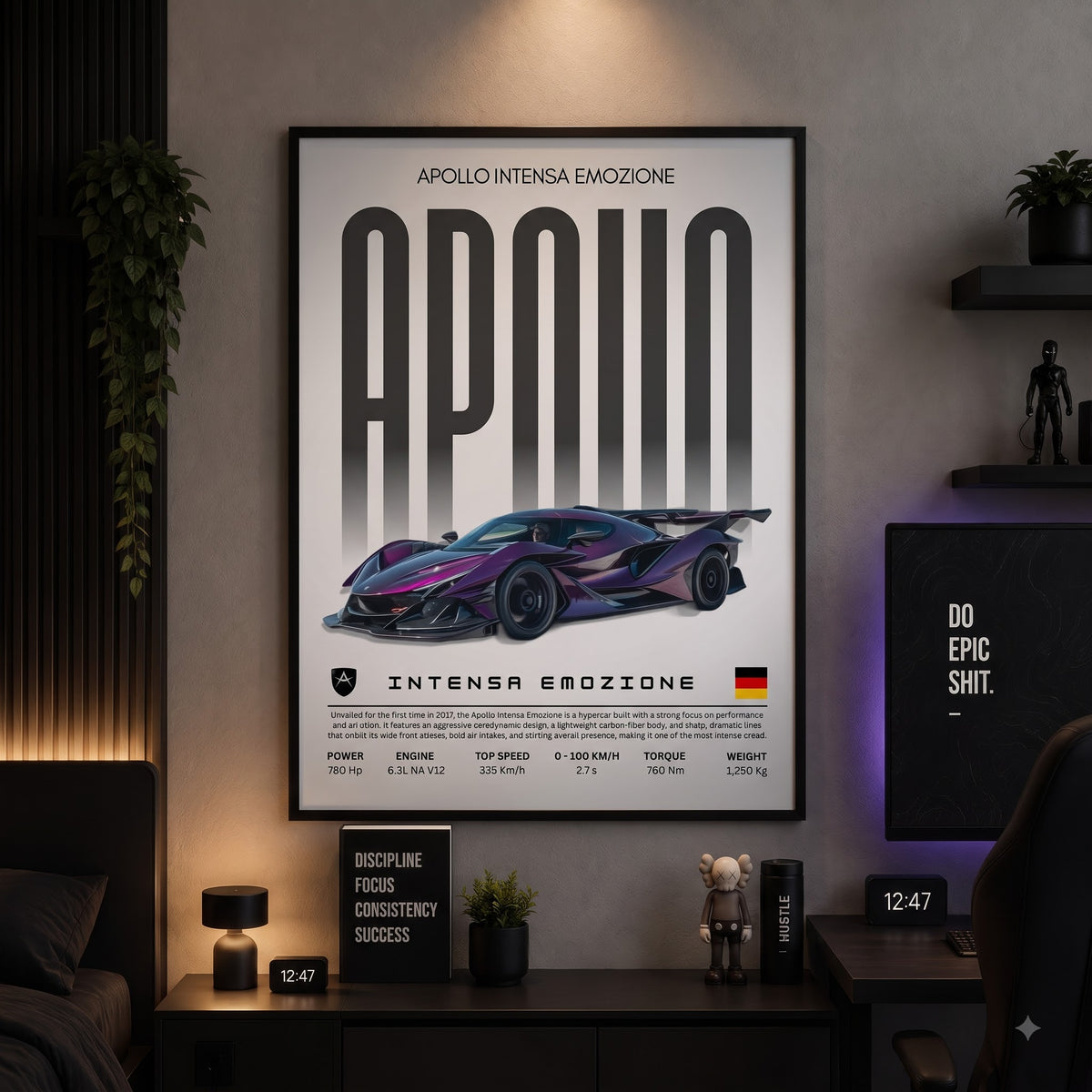 Apollo Intensa Emozione Wall Art Frame – Hypercar Decor