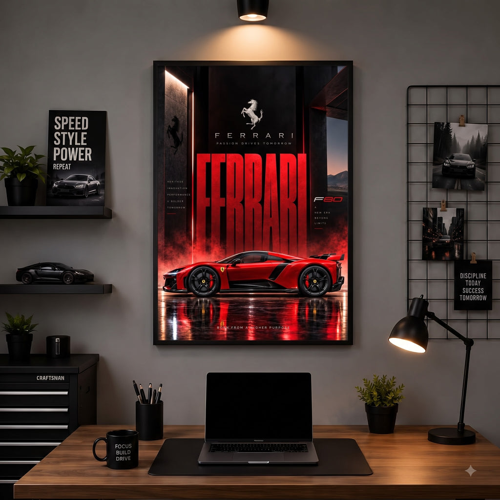 Ferrari F80 — The Red Beast Wall Frame