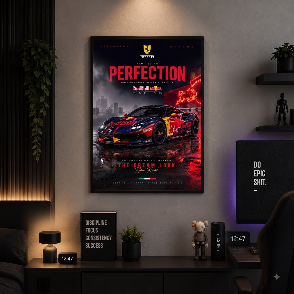 Ferrari Red Bull Racing Wall Frame