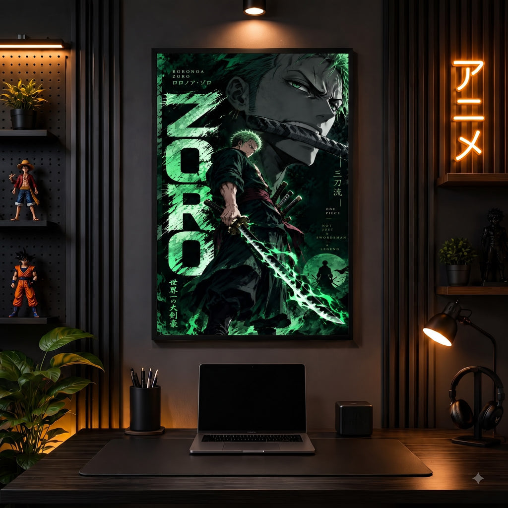 Zoro Shadow of the Swordsman – Premium Wall Frame