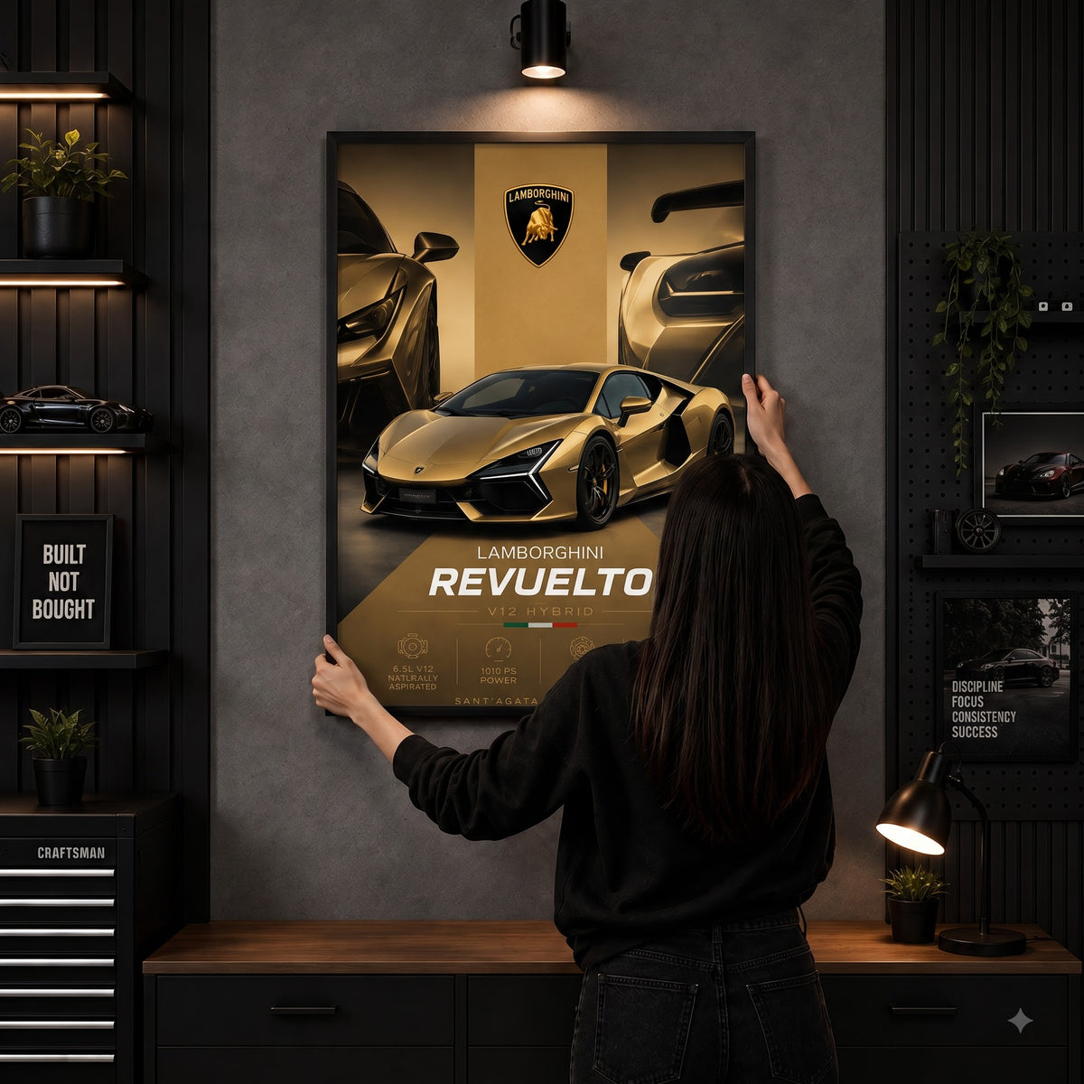 Lamborghini Revuelto – V12 Hybrid Beast | Premium Wall Frame