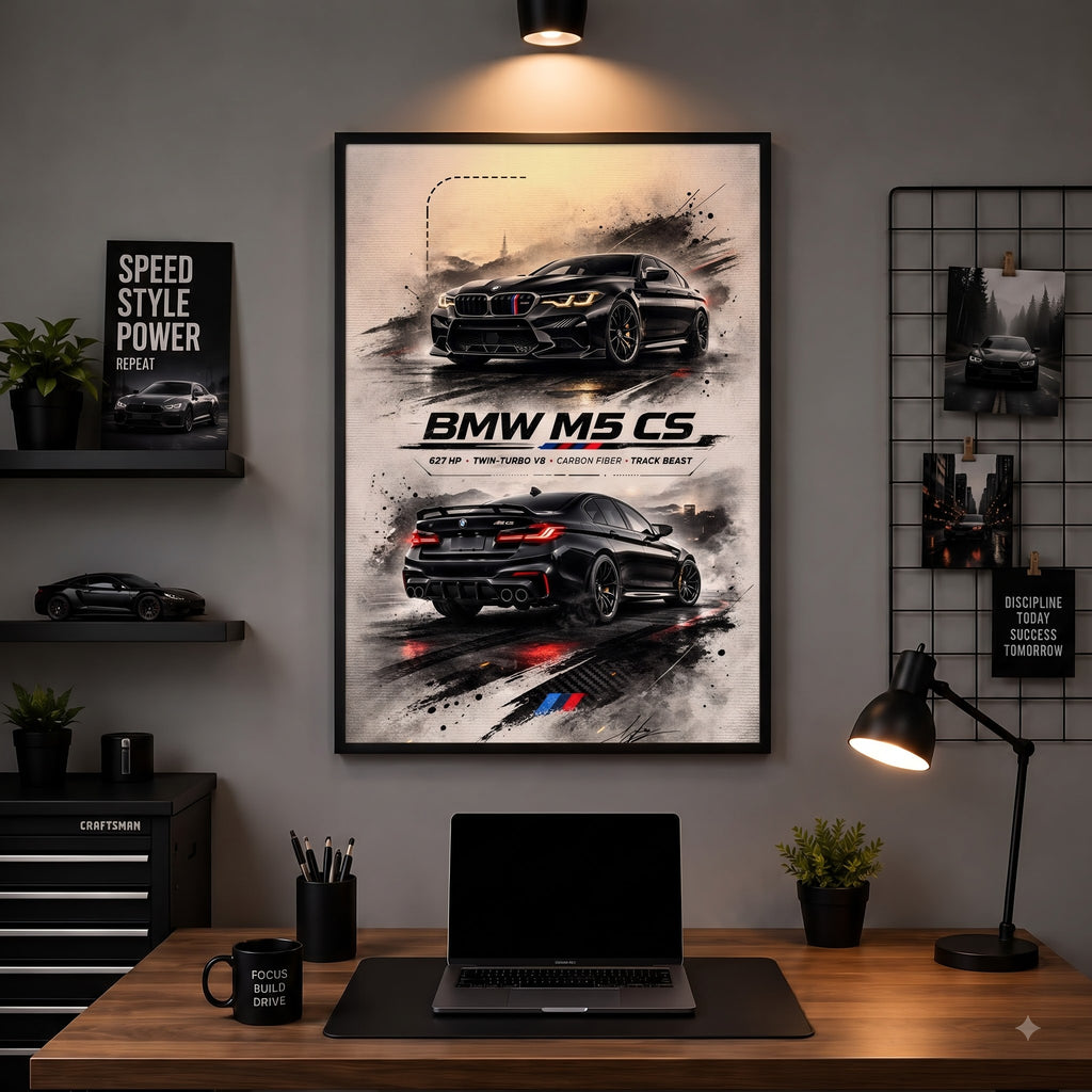 BMW M5 CS Track Beast Wall Frame
