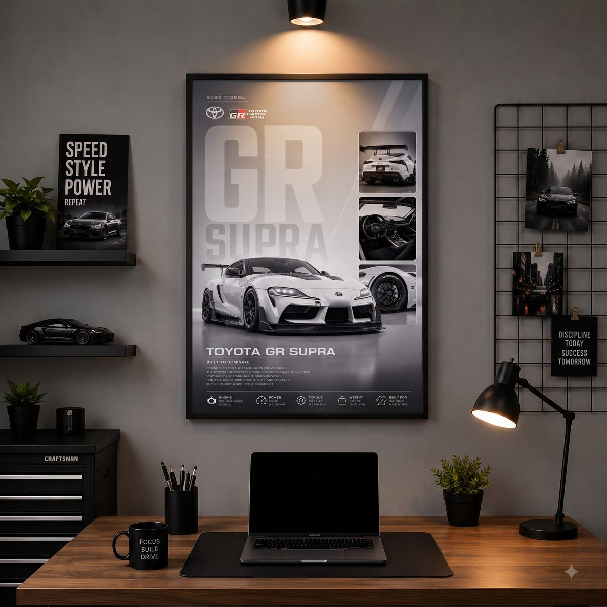 Toyota GR Supra – JDM Street Icon | Premium Wall Frame