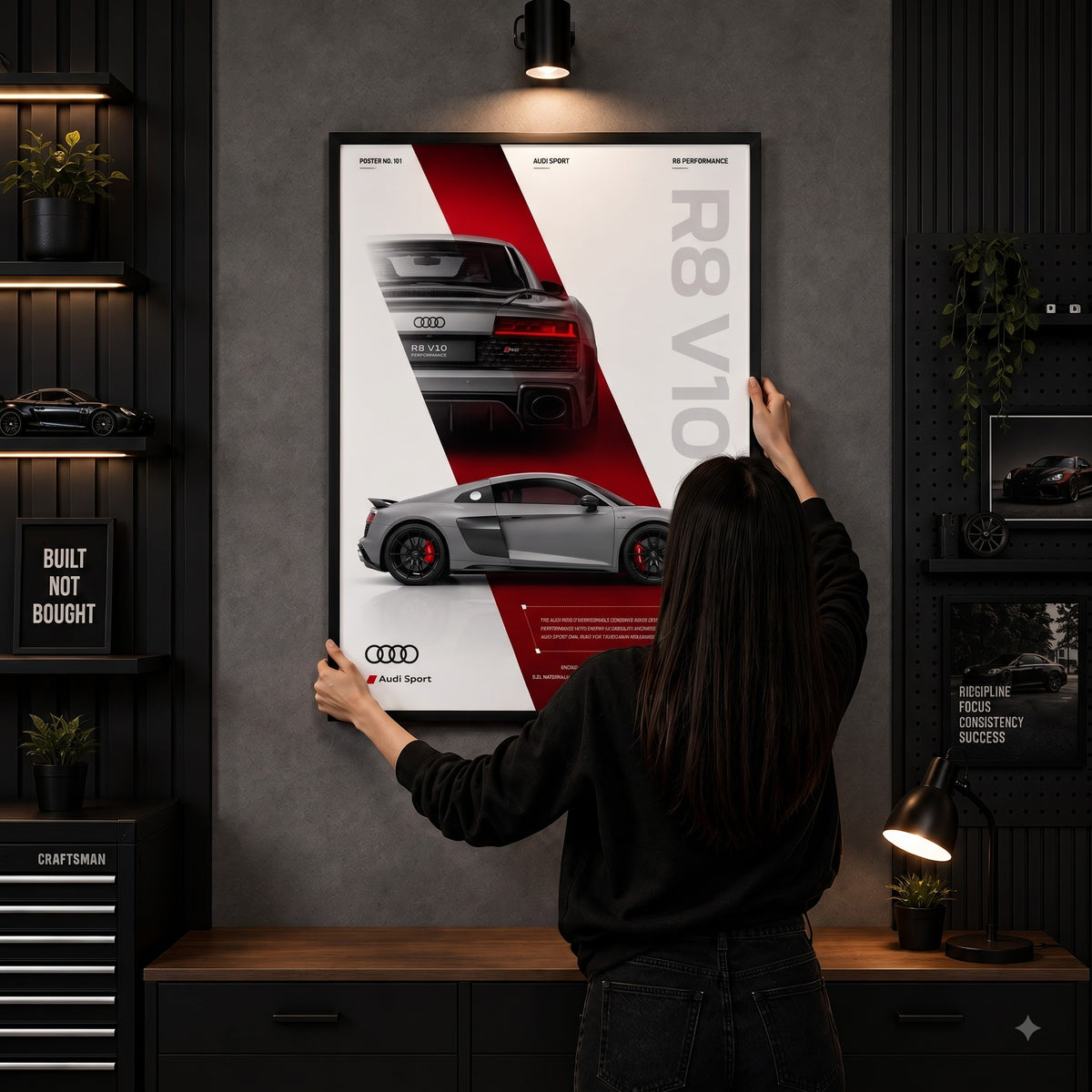 Audi R8 V10 – German Performance Icon | Premium Wall Frame