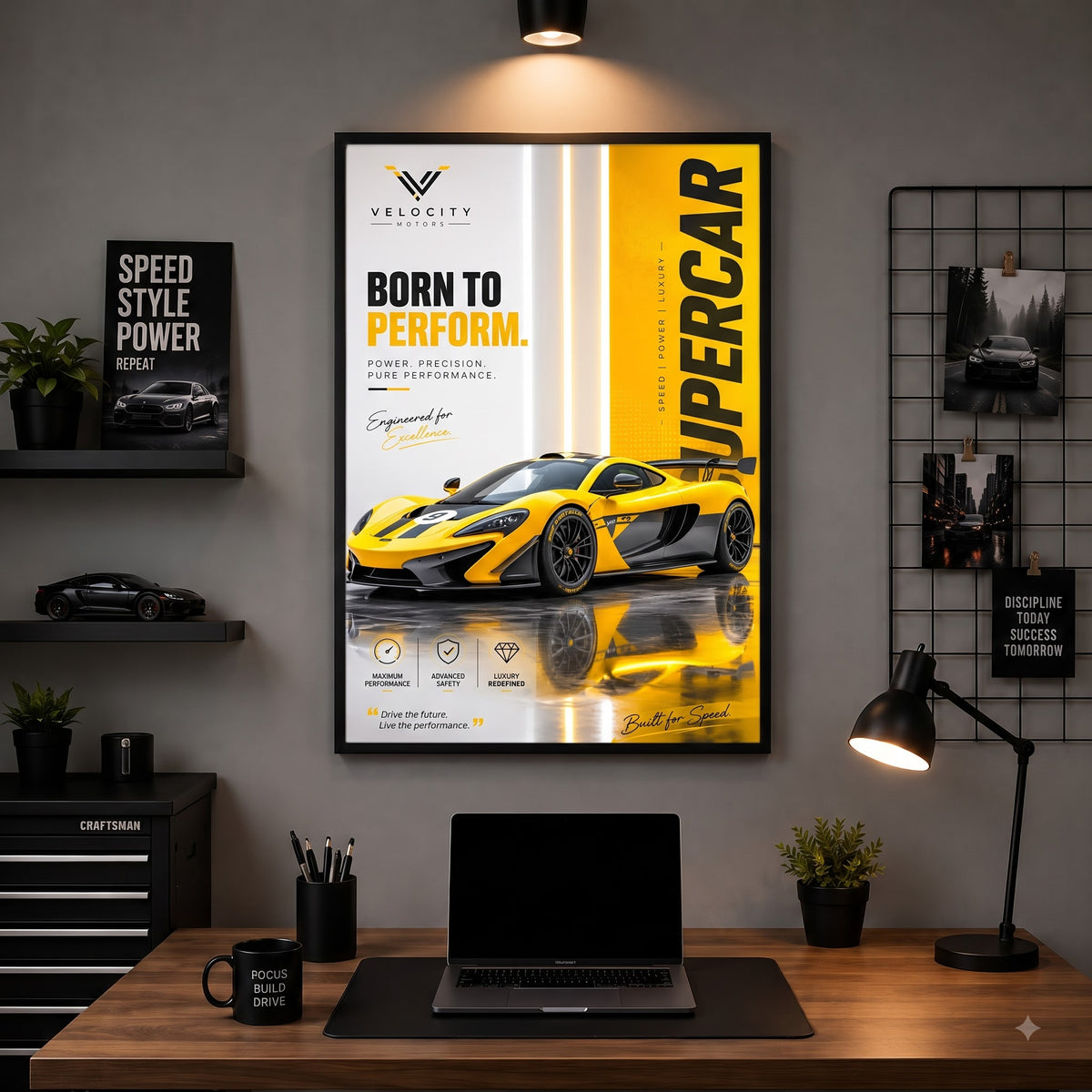 McLaren P1 GTR – Track-Bred Supercar | Premium Wall Frame