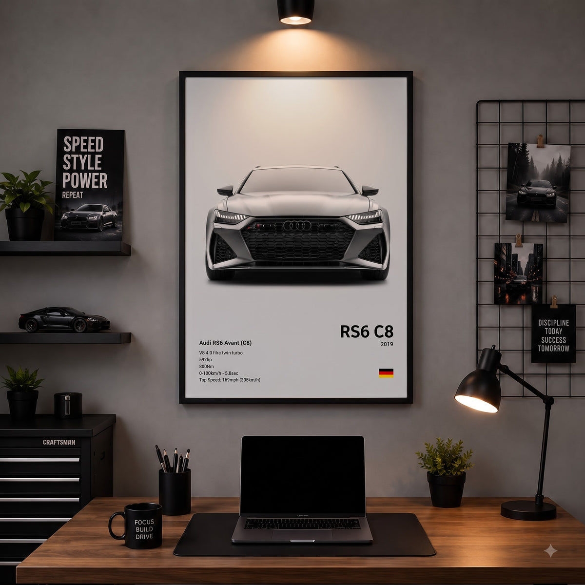 Audi RS6 Avant Twin-Turbo Wall Frame