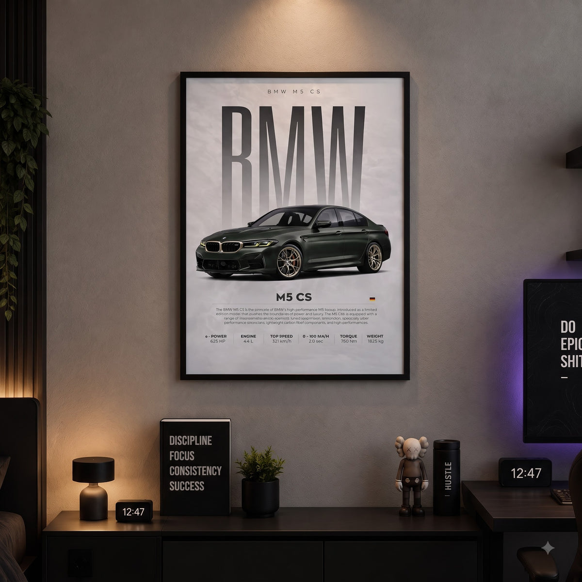 BMW M5 CS Green Edition – Premium Framed Wall Art
