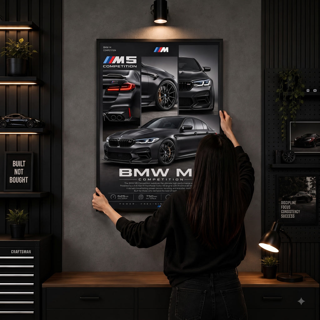 BMW M5 Competition Black Edition – Premium Framed Wall Art