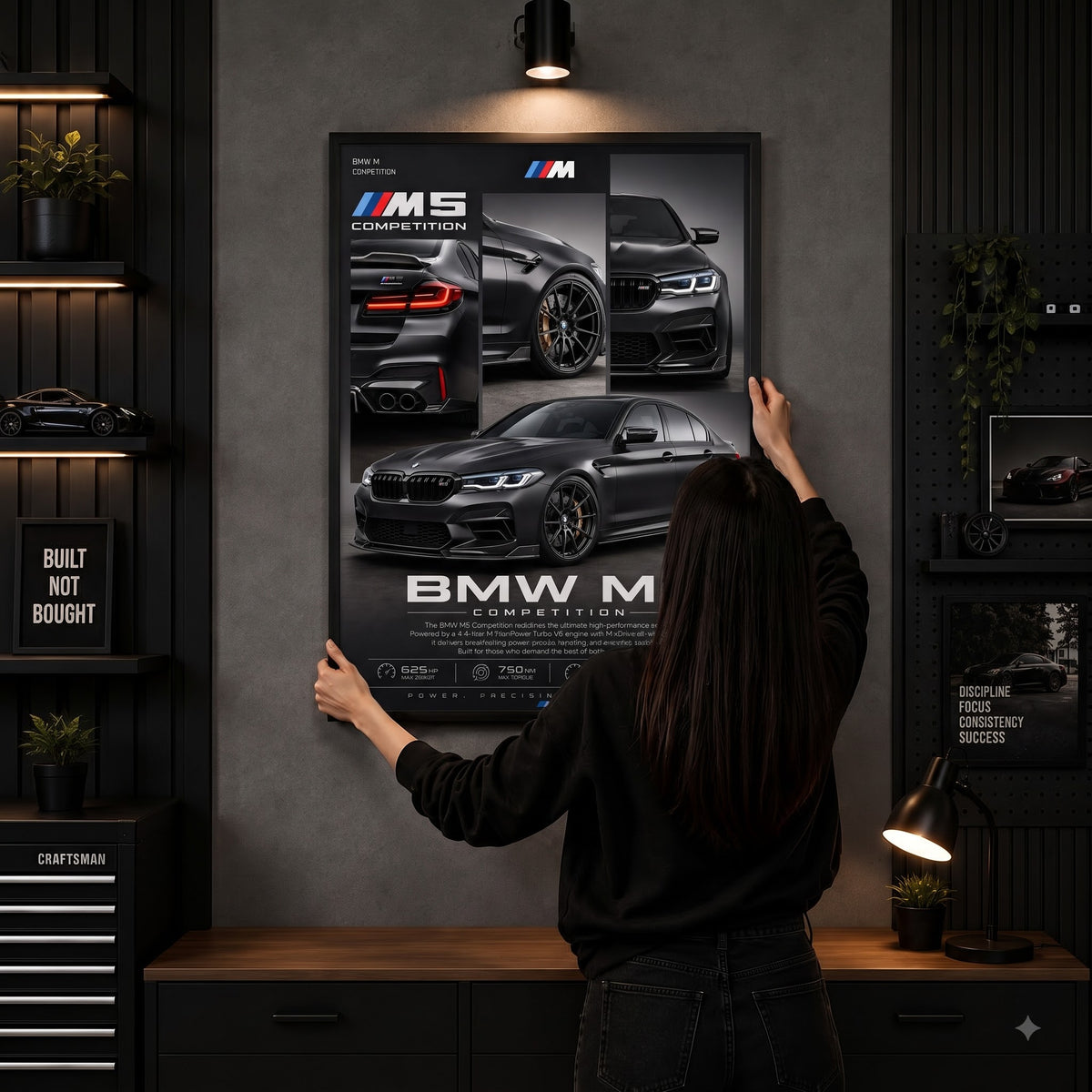 BMW M5 Competition Black Edition – Premium Framed Wall Art
