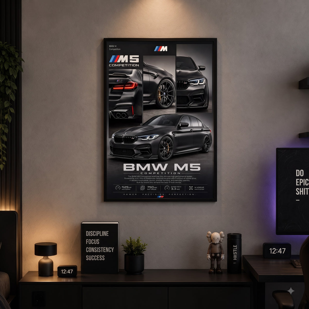 BMW M5 Competition Black Edition – Premium Framed Wall Art