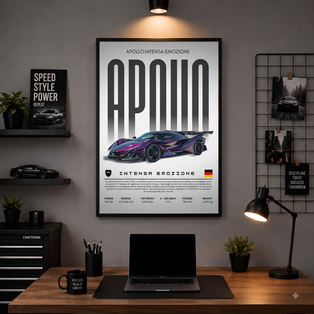 Apollo Intensa Emozione Wall Art Frame – Hypercar Decor
