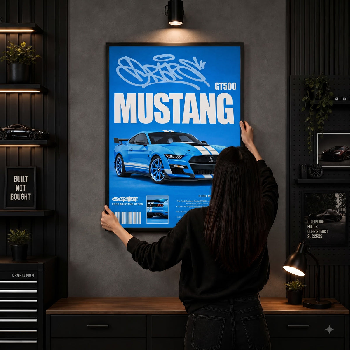 Ford Mustang GT500 Wall Art Frame – Muscle Car Decor