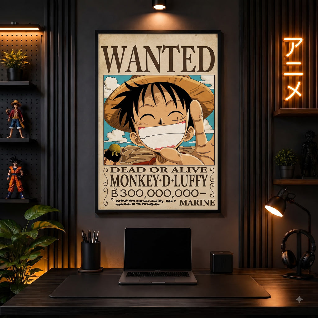 Luffy Wanted – Premium Wall Frame