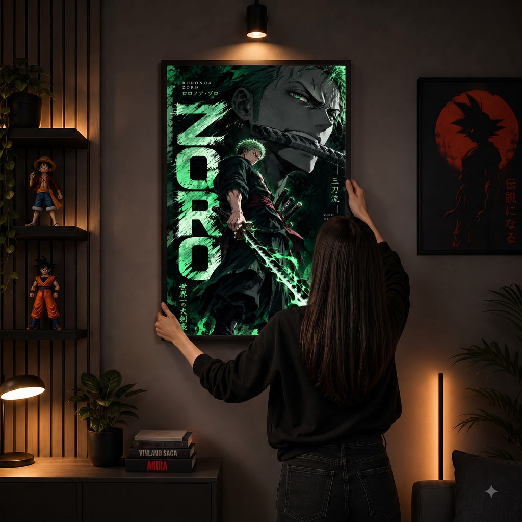 Zoro Shadow of the Swordsman – Premium Wall Frame
