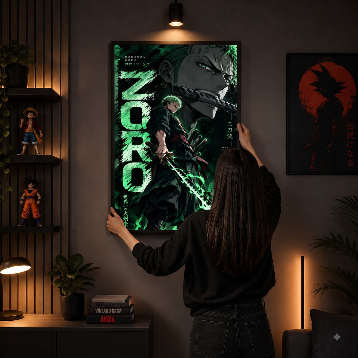 Zoro Shadow of the Swordsman – Premium Wall Frame