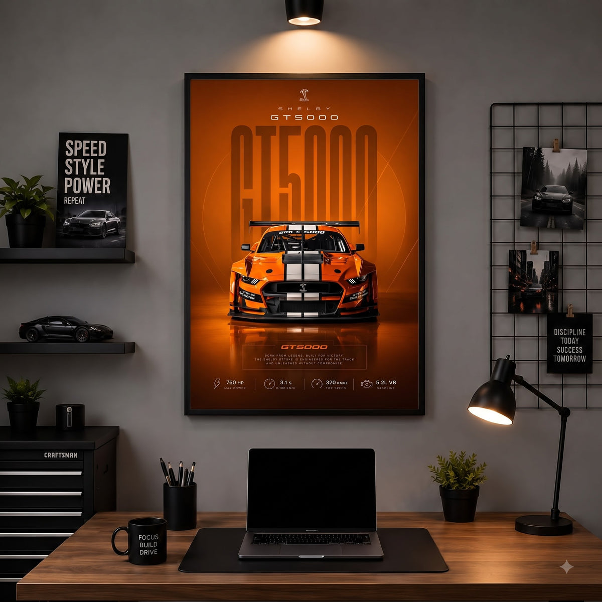 Shelby GT500 — Born for Victory Wall Frame