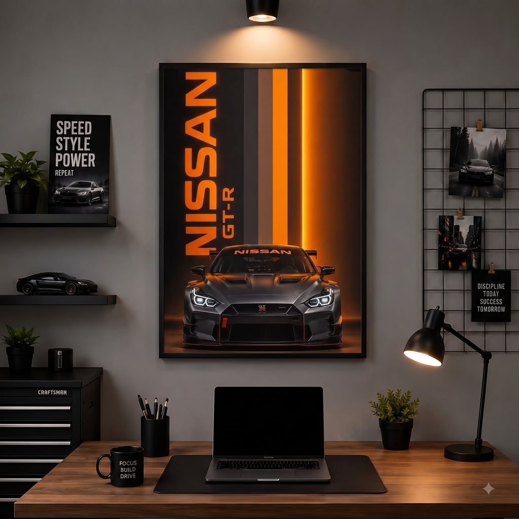 Nissan GT-R — Godzilla Unleashed Wall Frame