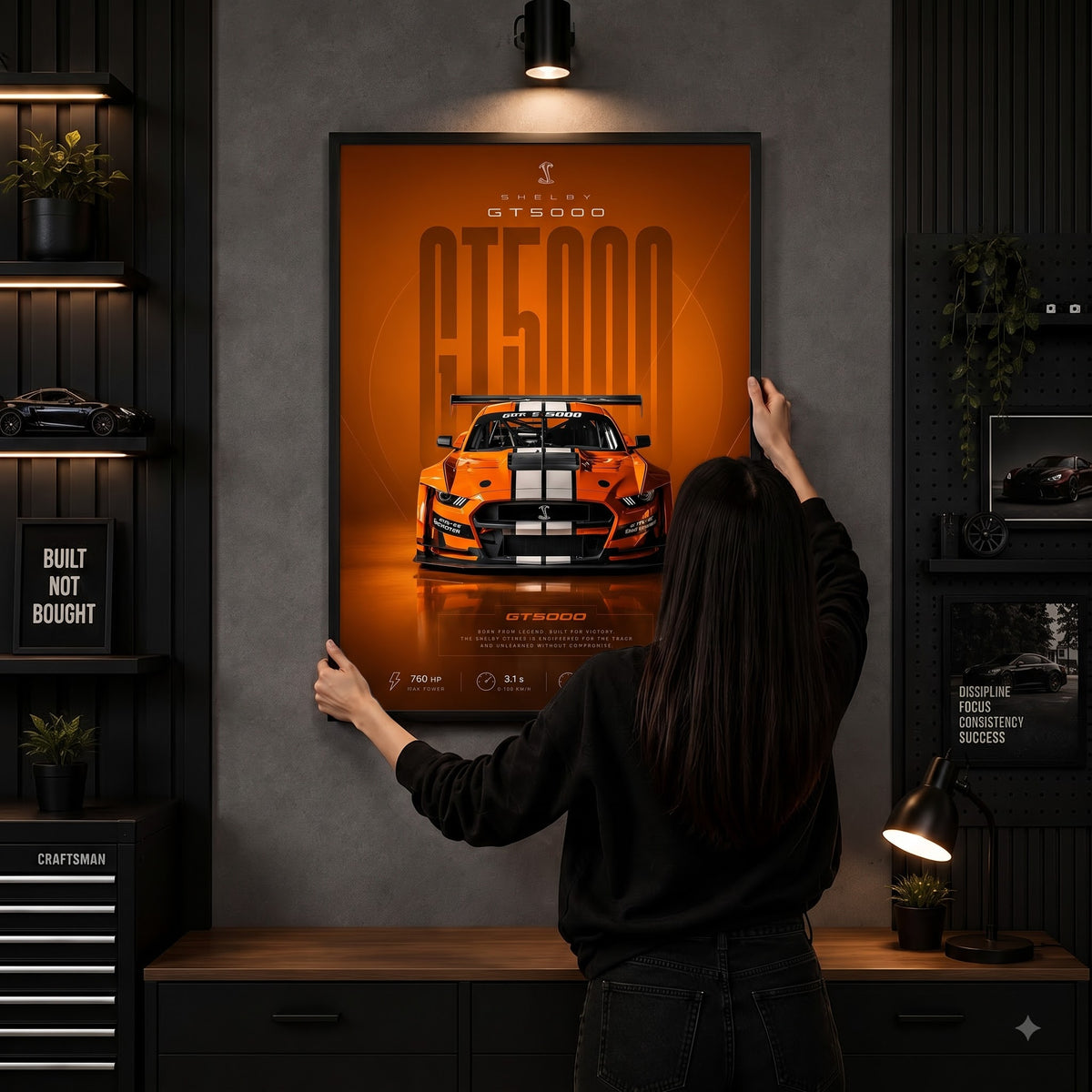 Shelby GT500 — Born for Victory Wall Frame