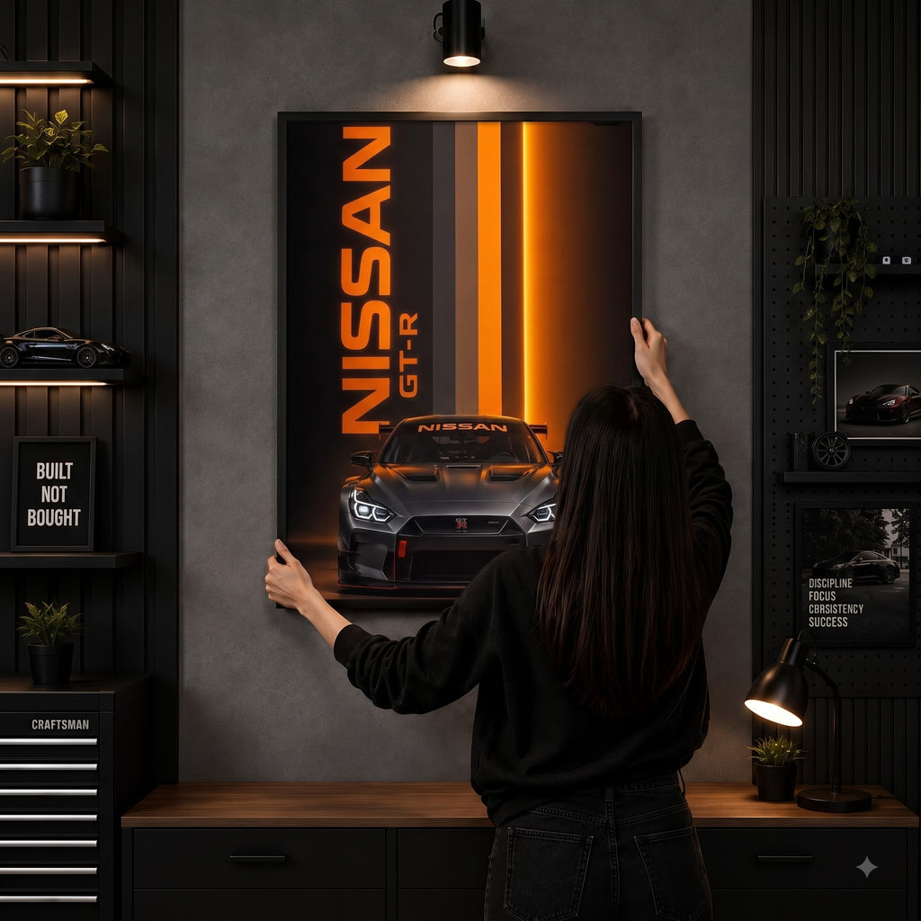 Nissan GT-R — Godzilla Unleashed Wall Frame
