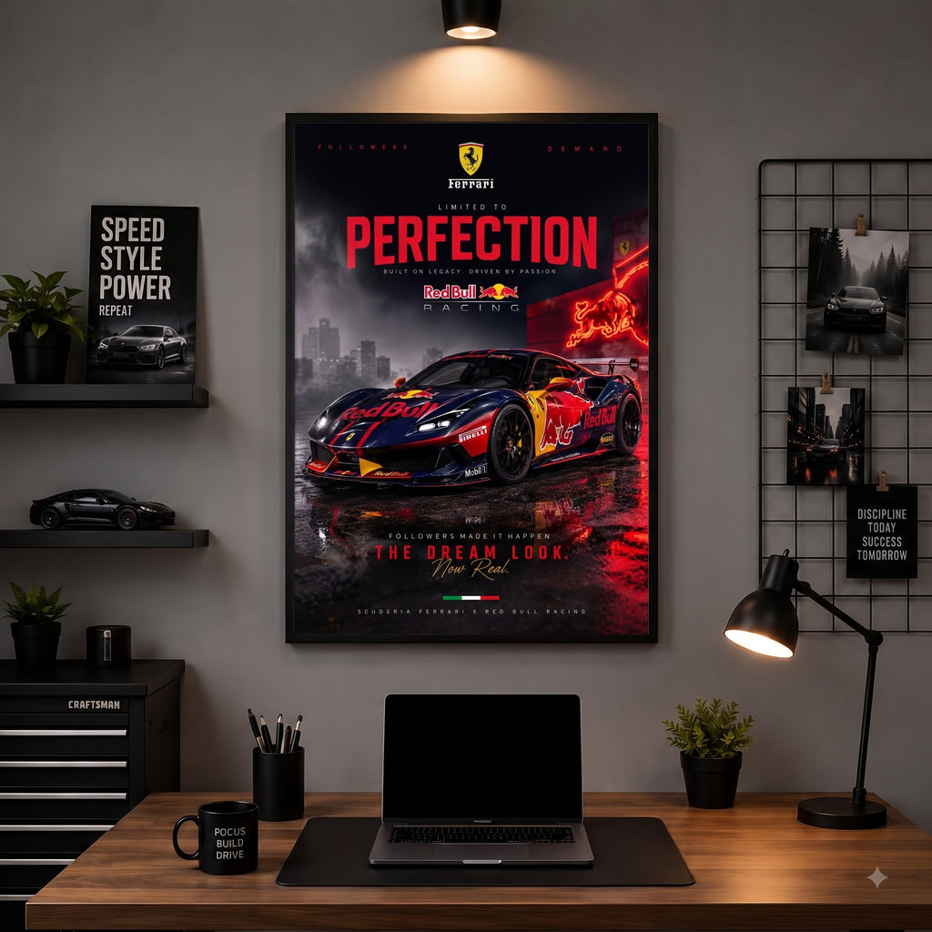 Ferrari Red Bull Racing Wall Frame