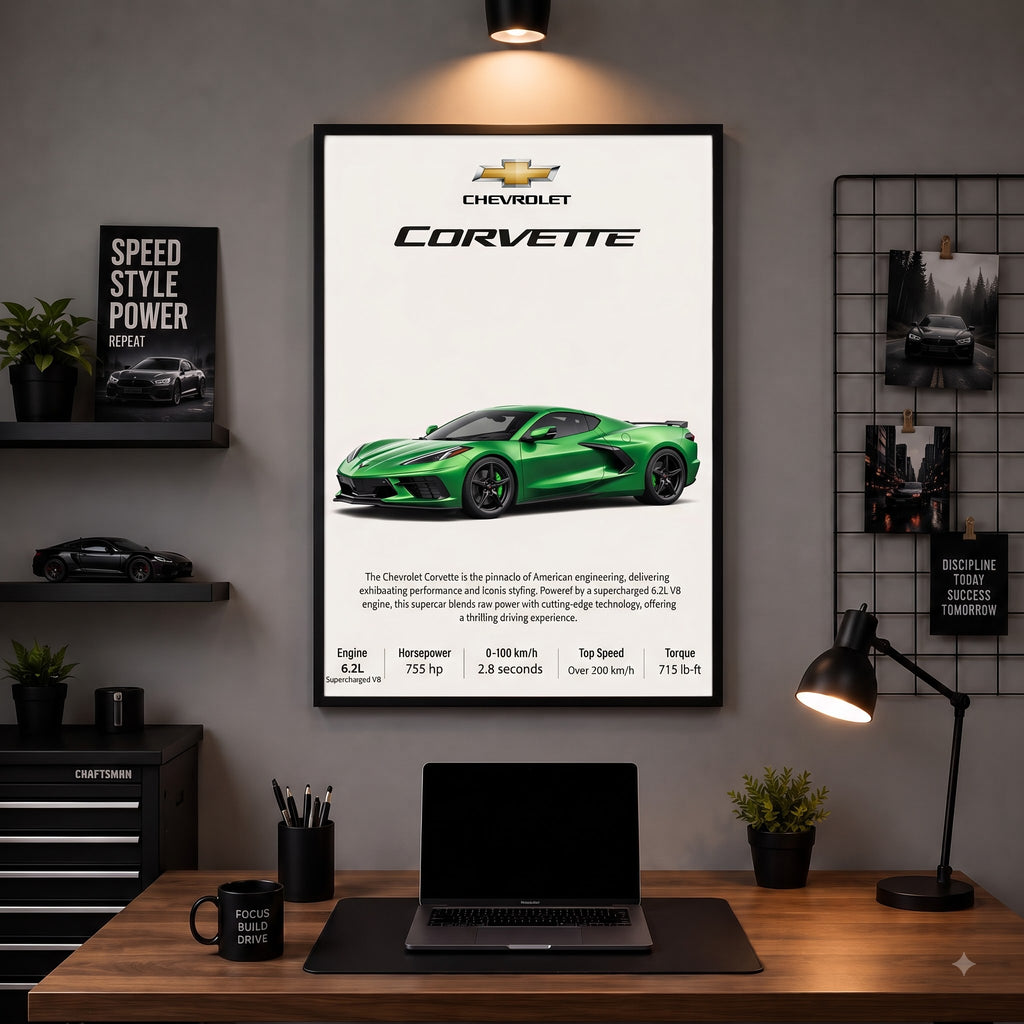 Chevrolet Corvette American Muscle Wall Frame