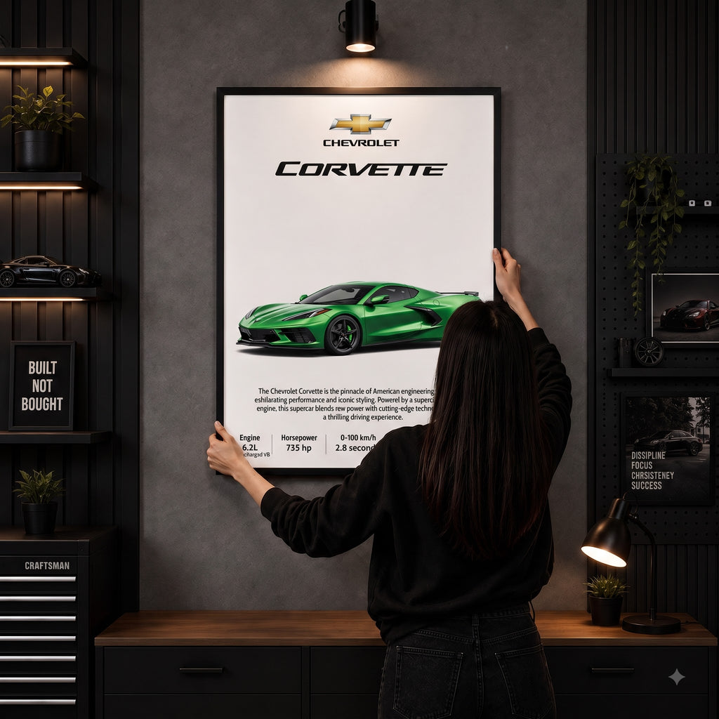 Chevrolet Corvette American Muscle Wall Frame