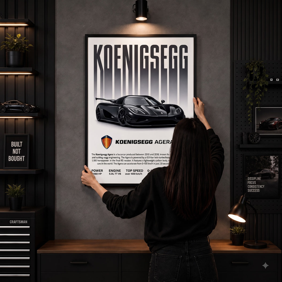 Koenigsegg Agera Hypercar Legend Wall Frame