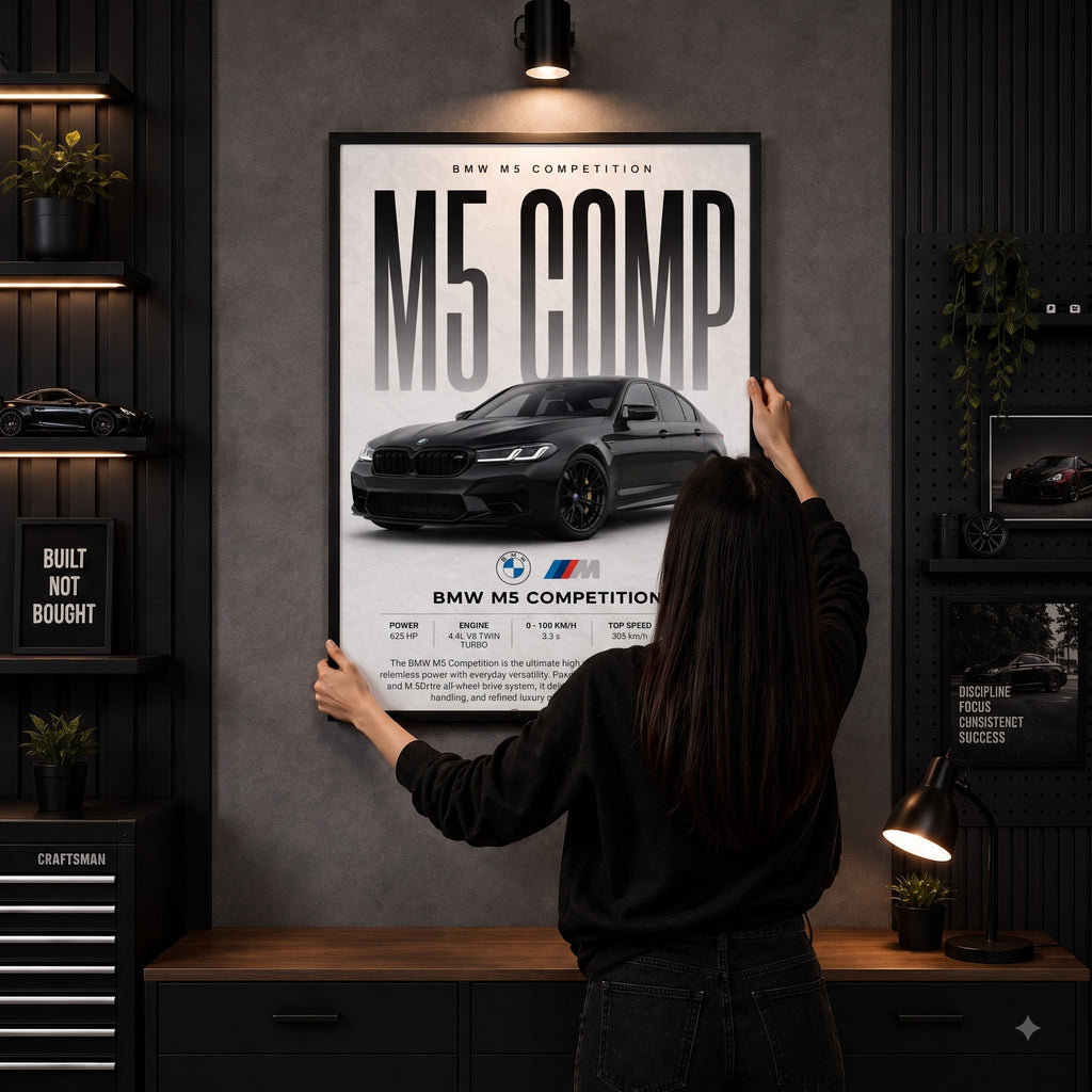 BMW M5 Competition Street Beast Wall Frame
