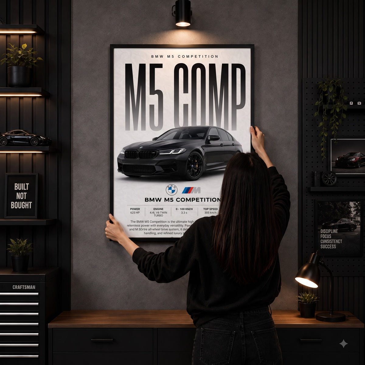 BMW M5 Competition Street Beast Wall Frame