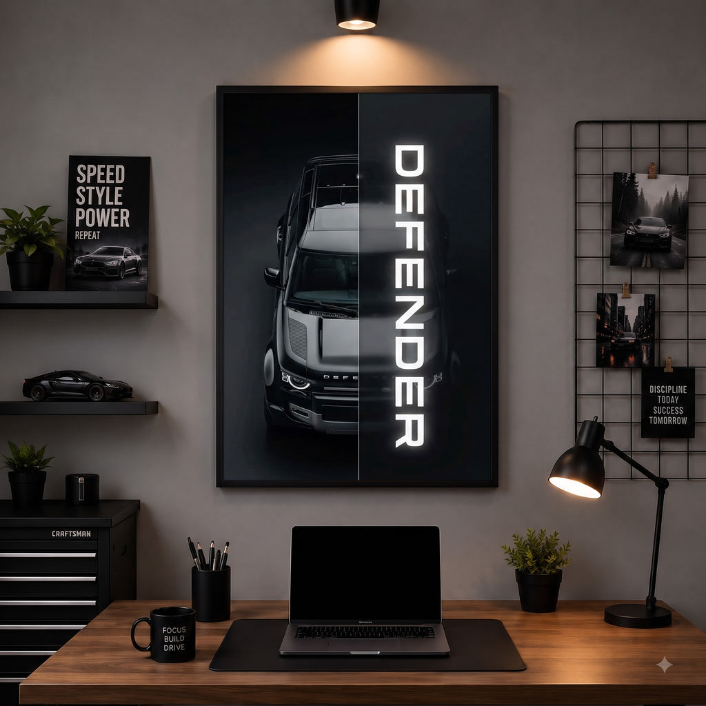 Range Rover Defender — Dark Luxury Wall Frame