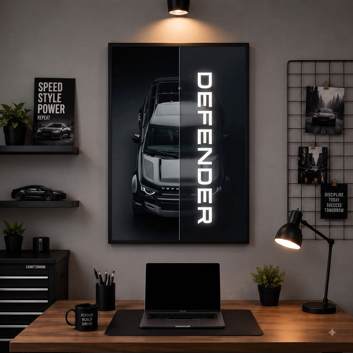 Range Rover Defender — Dark Luxury Wall Frame