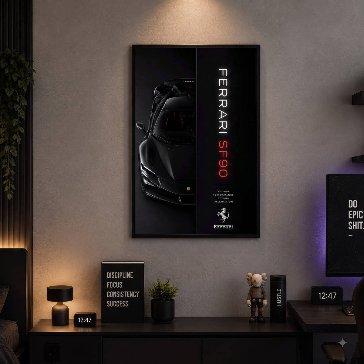 Ferrari SF90 — The Redline Beast Wall Frame