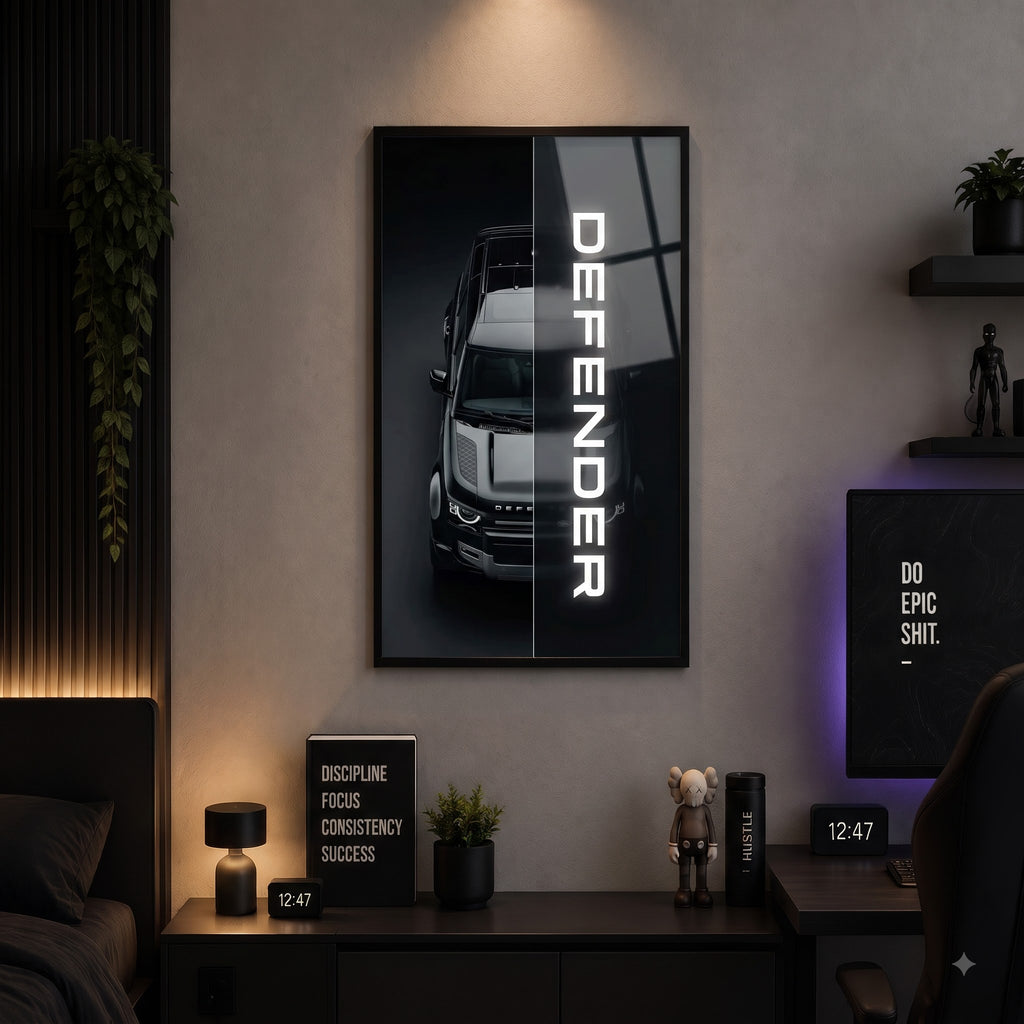 Range Rover Defender — Dark Luxury Wall Frame