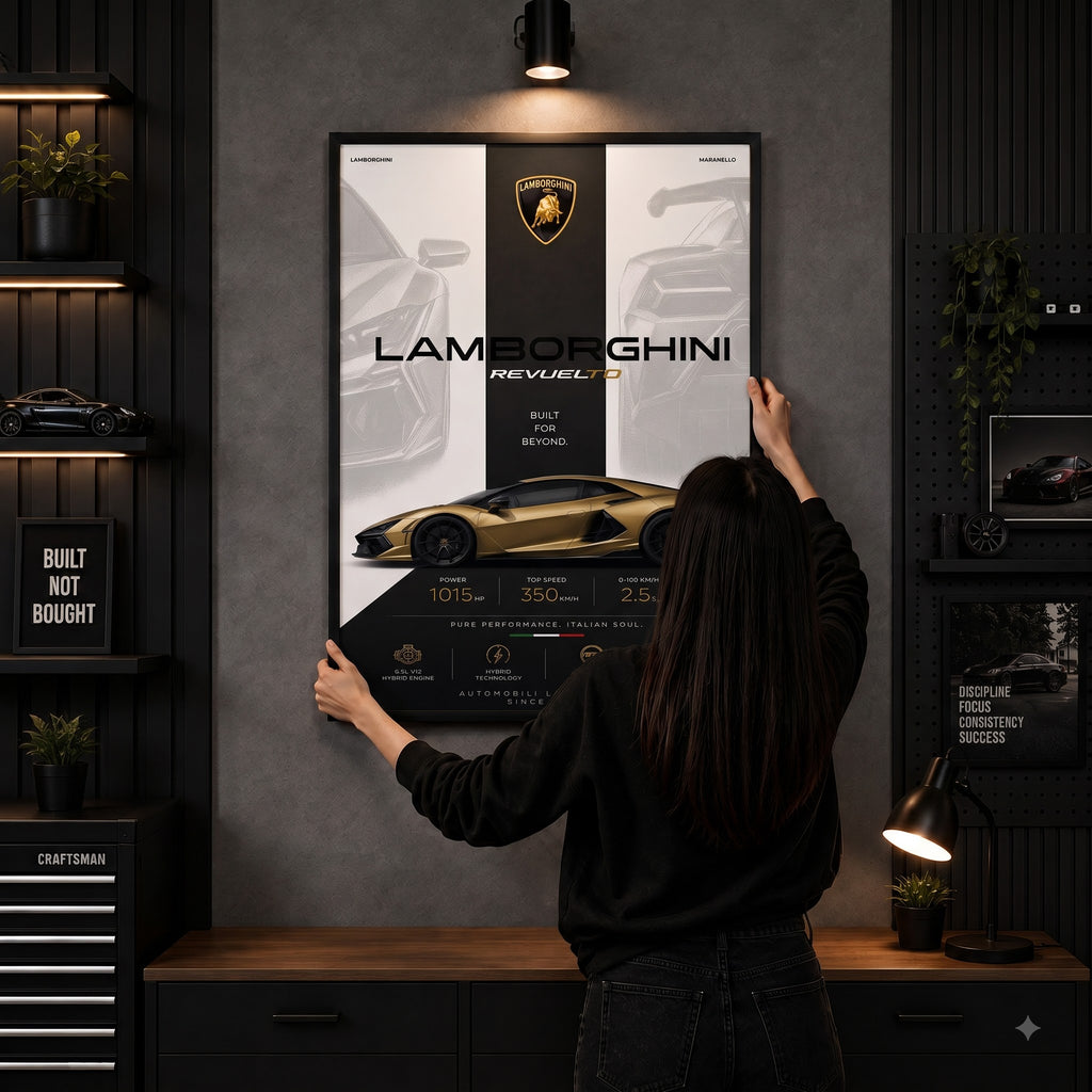 Lamborghini Revuelto – Italian Bull | Premium Wall Frame