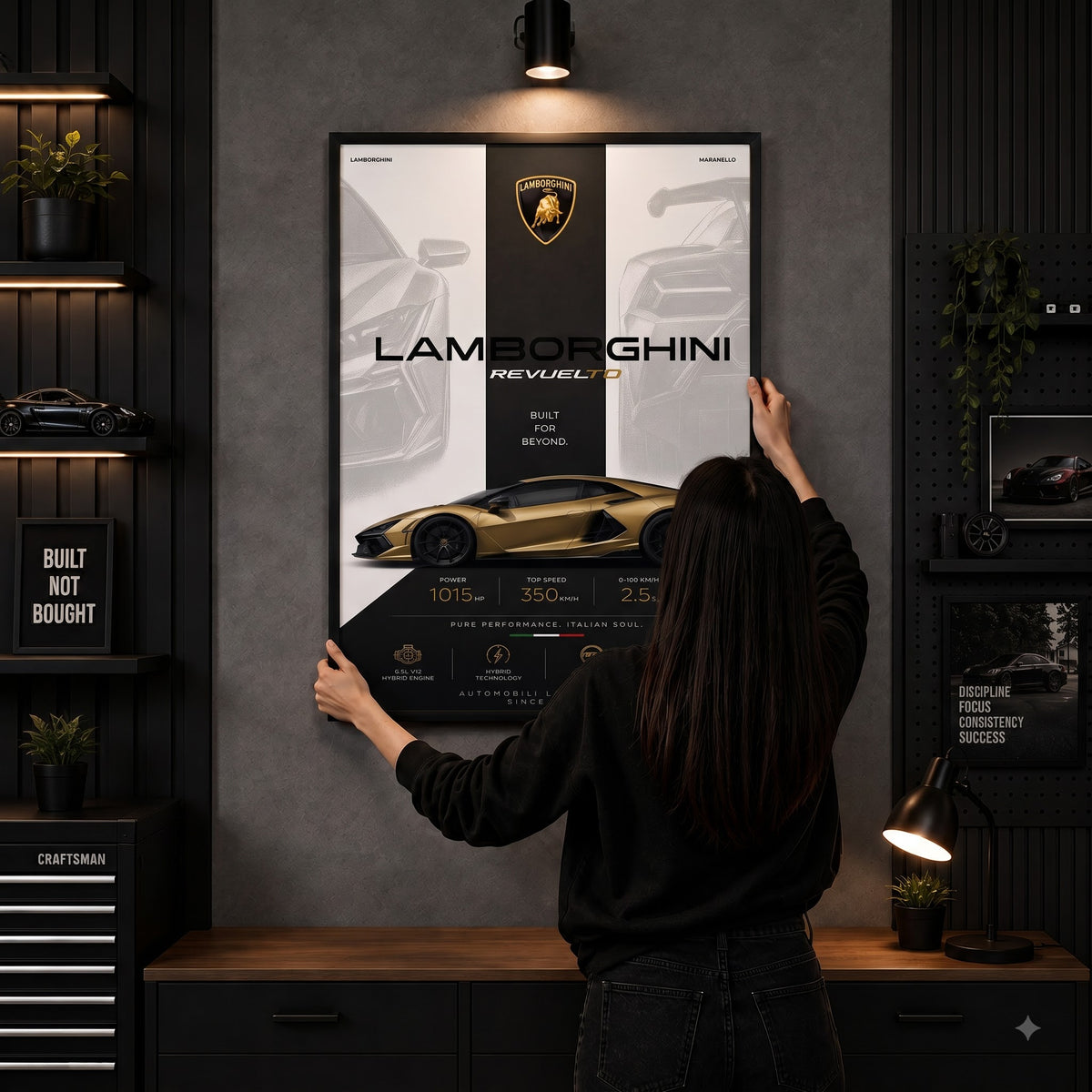 Lamborghini Revuelto – Italian Bull | Premium Wall Frame