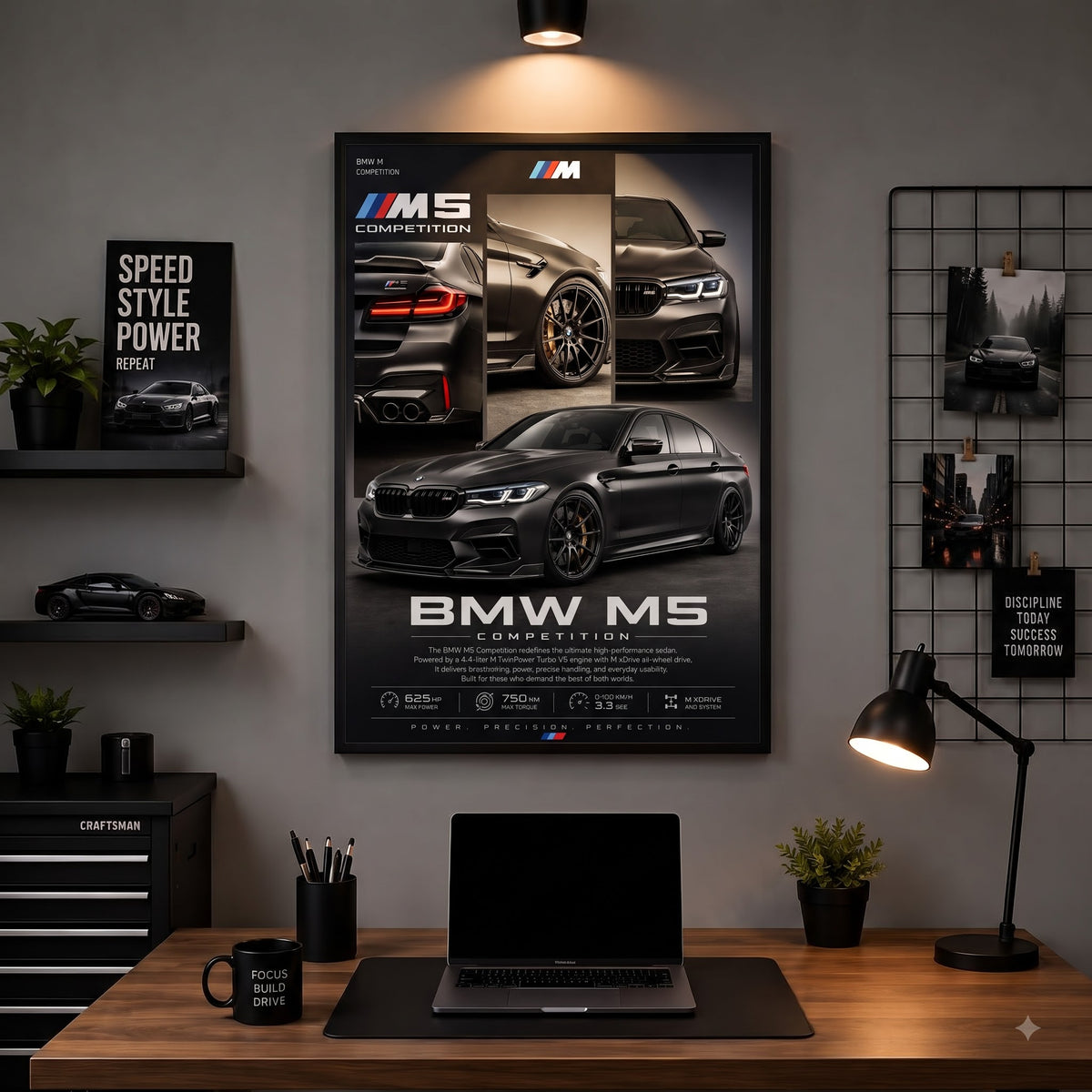 BMW M5 Competition Black Edition – Premium Framed Wall Art