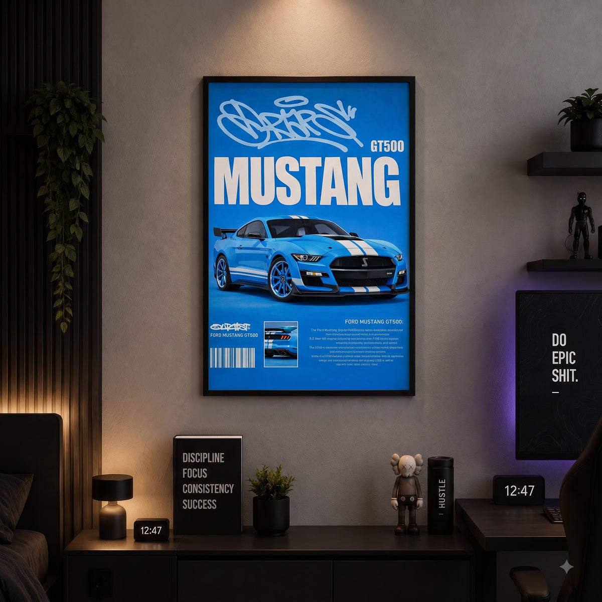 Ford Mustang GT500 Wall Art Frame – Muscle Car Decor